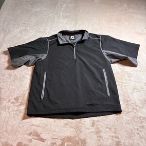 FootJoy Golf Windshirt Short Sleeve 1/4 Zip Pullover Athletic Golf Jacket Mens M
